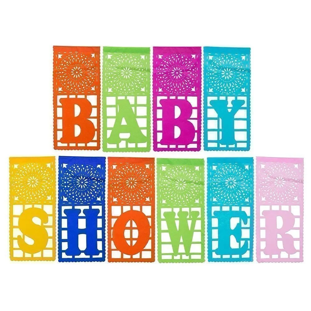 Brand New Paper Full of Wishes Baby Shower Fiesta Theme Banner